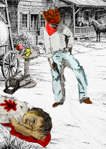 Ilustración para el artículo sobre el libro "Hazañas Bélicas" de Manuel Blanco Chivite