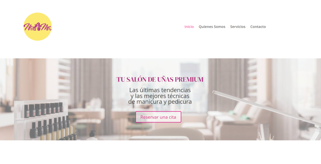 Inicio: salón de uñas