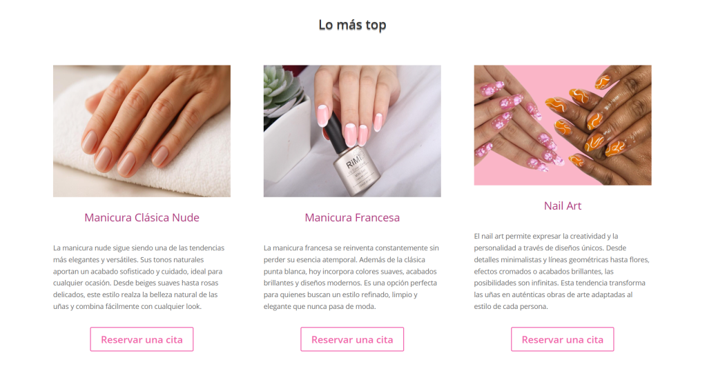 inicio: salón de uñas, lo más top